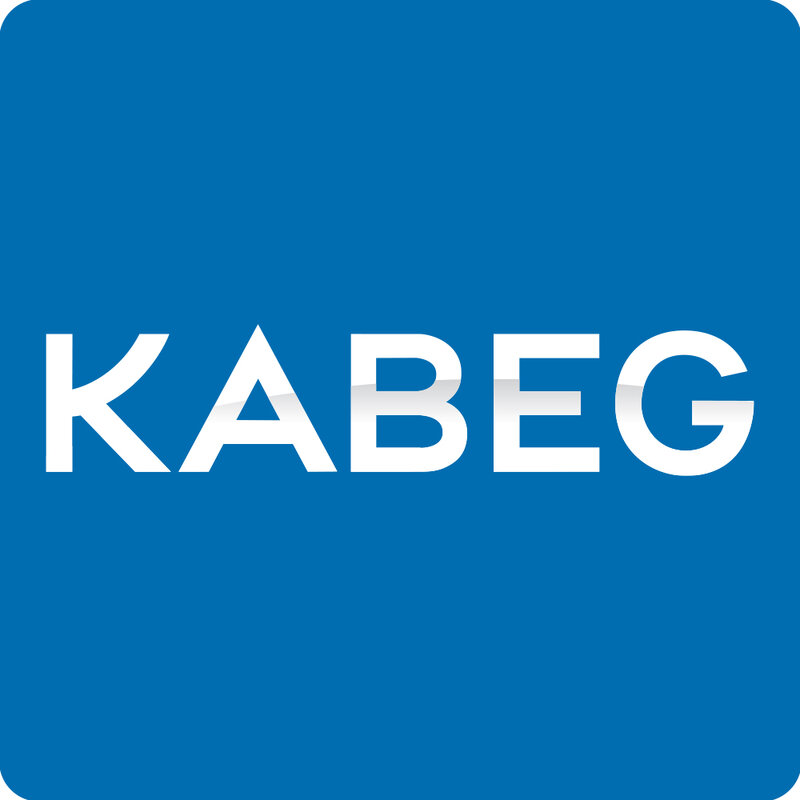 KABEG Logo auf blauem Grund