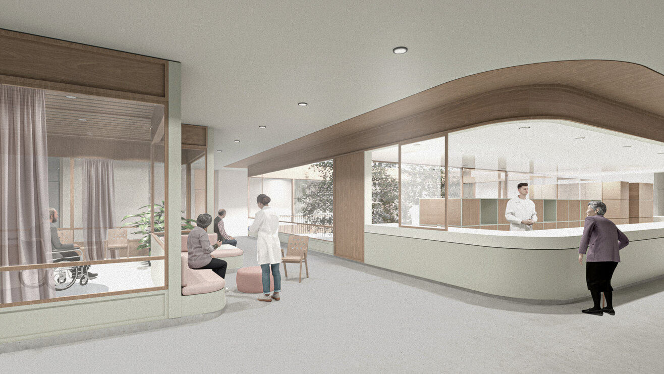 Ansicht Neubau Geriatrie Klinikum Villach