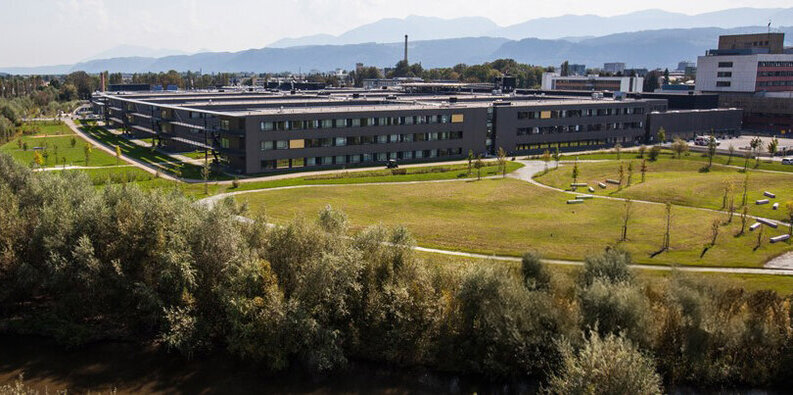 Ansicht des Gebäudes des Klinikum Klagenfurts